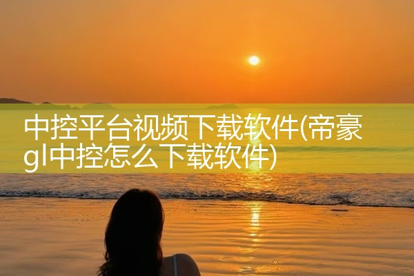 中控平台视频下载软件